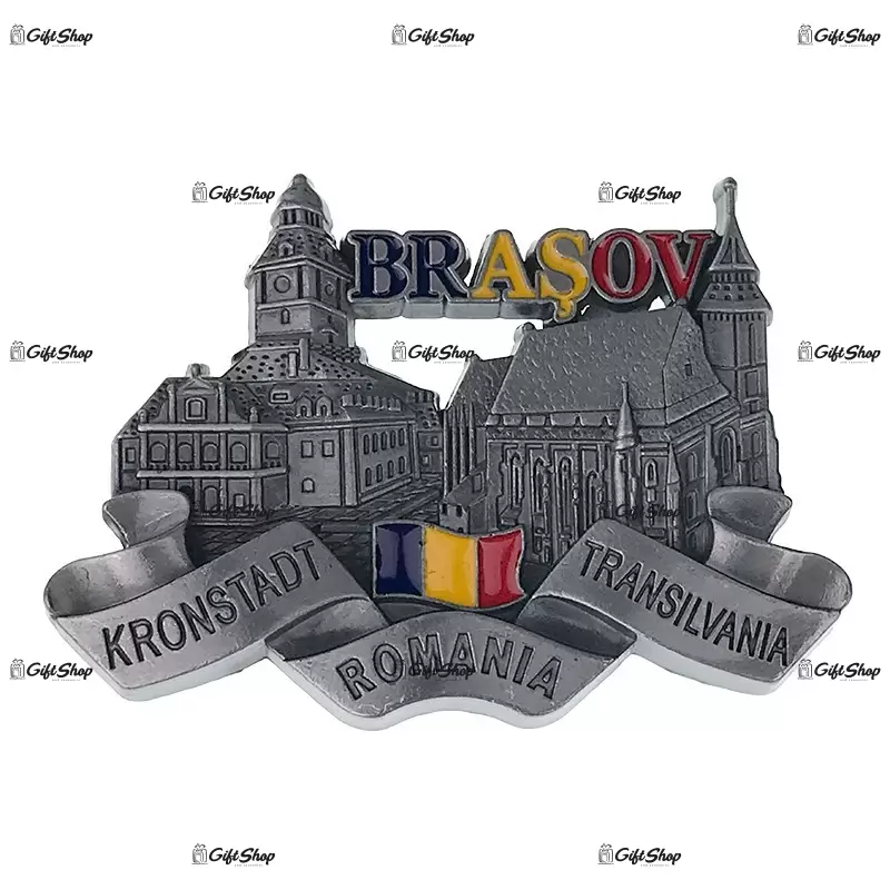 Brasov, magnet din metal, model a